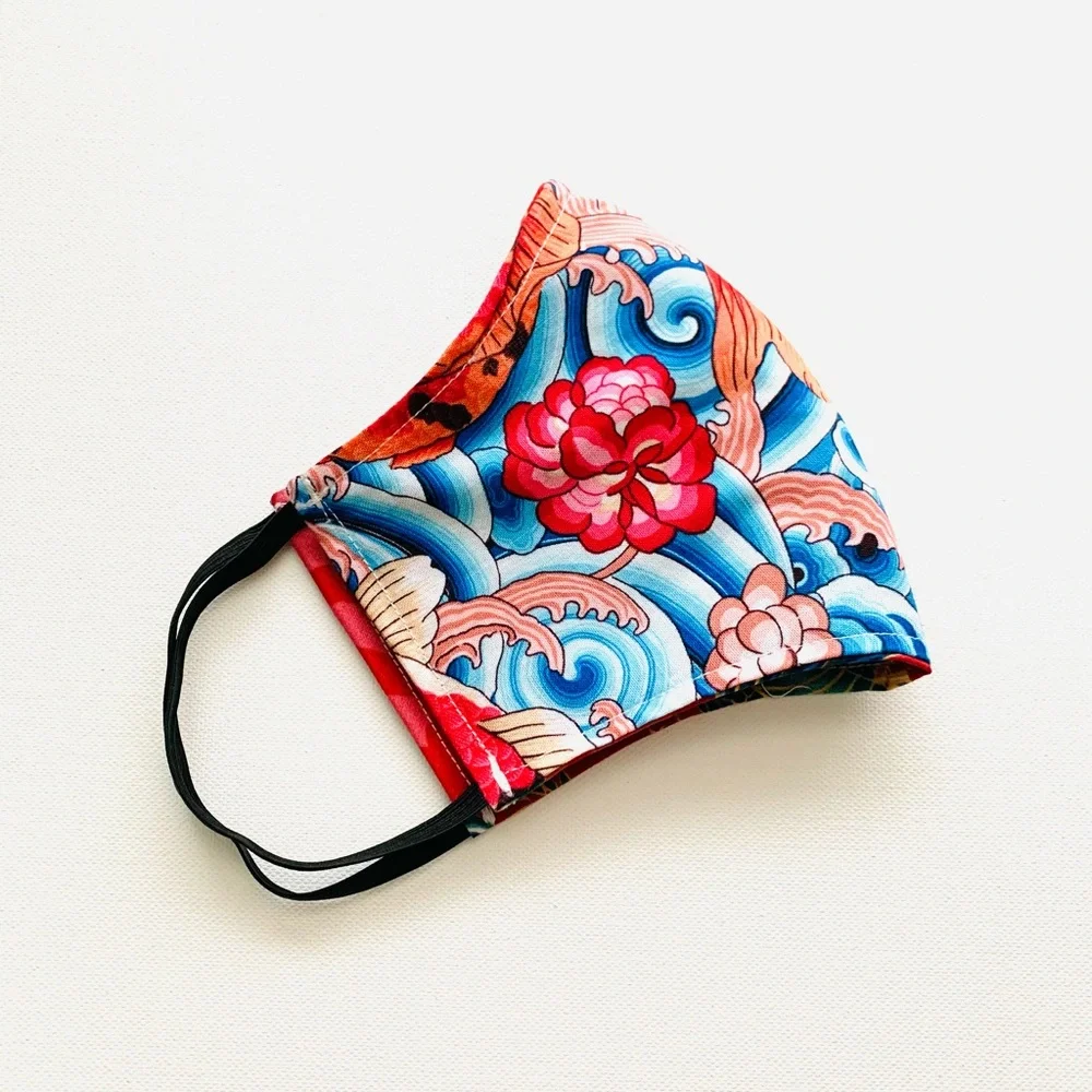 NEW Handmade Koi Fish Print Face Mask